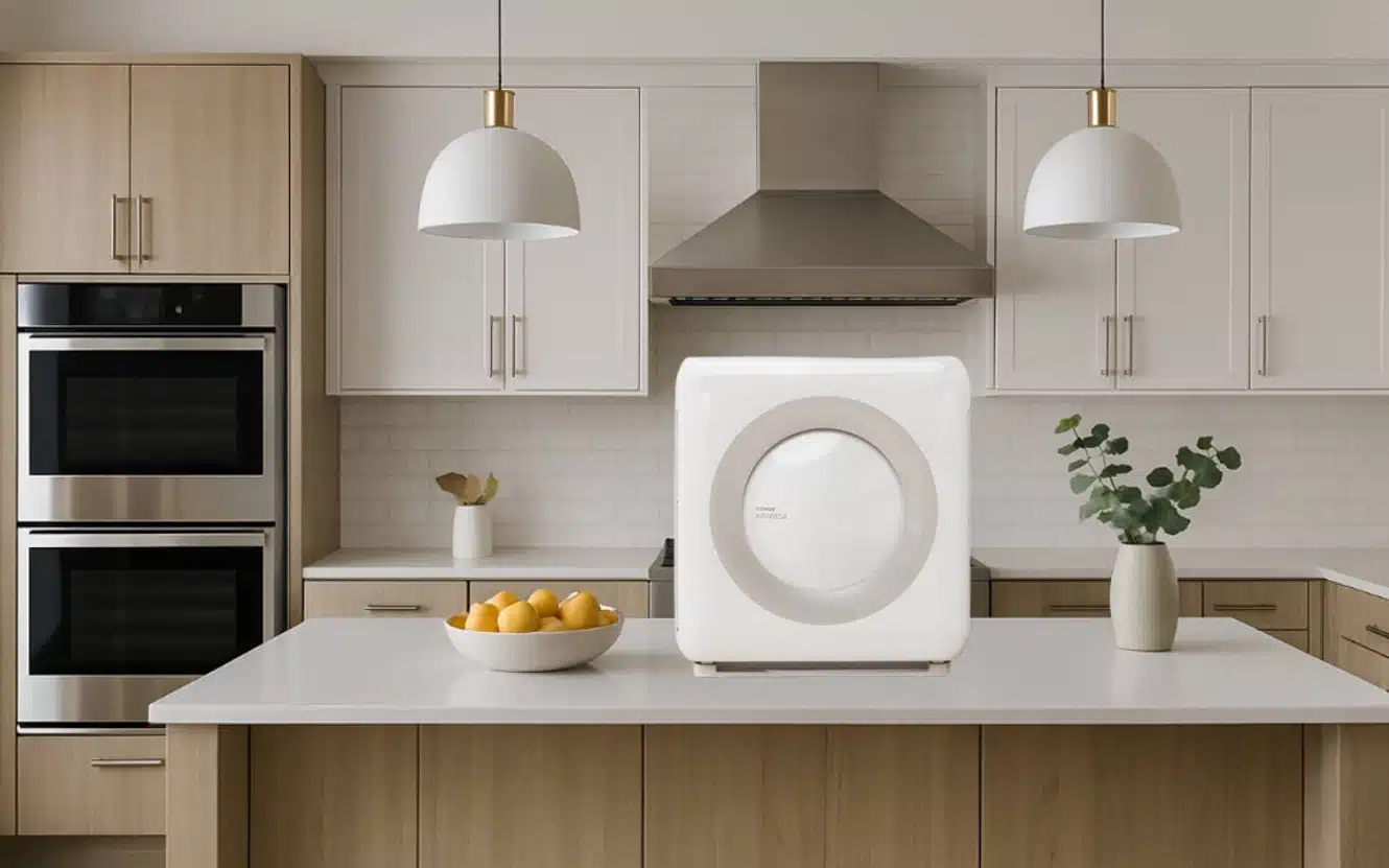 Coway Airmega AP-1512HH Mighty white air purifier with clean minimalist design for home use.